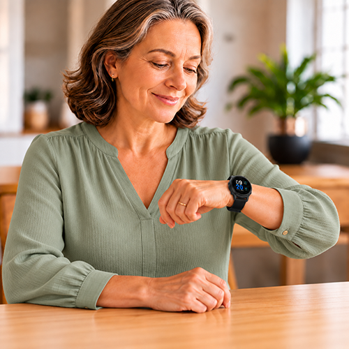 Sage Blouse Smartwatch Portrait